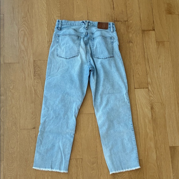 J Crew Point Sur Light Blue high rise slim boyfriend Distressed Women Jeans - Picture 6 of 7